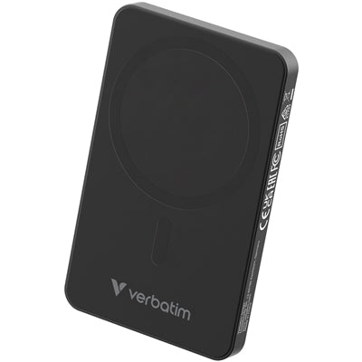 Verbatim Charge 'n' Go Essentials MagSafe Power Bank Wireless 5000mAh Black