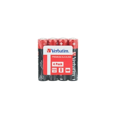 Verbatim (49500) AAA Battery Alkaline 4 Pack Shrink Wrap