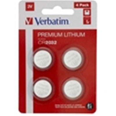 Verbatim CR2032 Battery Lithium 3V 4 Pack