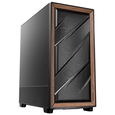 Antec FLUX SE Mid Tower Gaming Case, 1 x USB Type-C / 2 x USB 3.0, Metal Mesh with Walnu tWood Accents, 3 x Pre-Installed High-performance PWM Fans, E-ATX (=330mm), ATX, Micro-ATX, ITX Compatible