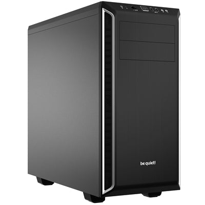 be quiet! BG022 Pure Base 600 Silver Mid Tower Gaming Case, 1 x USB 3.2, Water Cooling Ready, 2 x Pre-Installed Pure Wings 3 140mm Fans, ATX / M-ATX / Mini-ITX Compatible