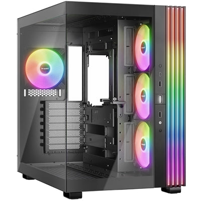 be quiet! BGW67 Light Base 600 LX Mid Tower Gaming Case, 1 x USB Type-C / 2 x USB 3.0, Tempered Glass Front & Side Window Panel, 4 x Light Wings ARGB Fans, ATX / M-ATX / Mini-ITX Compatible