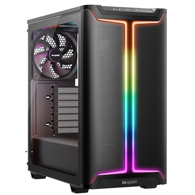 be quiet! BGW76 Pure Base Pro 501 DX Full Tower Gaming Case, 1 x USB Type-C / 4 x USB 3.0, Tempered Glass Front Window Panel, 2 x Pure Wings Fans, Integrated ARGB Lighting, ATX / M-ATX / Mini-ITX Compatible