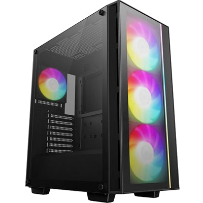 DeepCool MATREXX 55 V4 C Mid-Tower ATX Case, Type-C and USB 3.0, front ARGB fans and front LED strip, Tempered Glass Side Panel