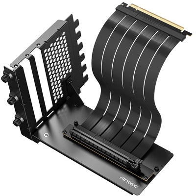 Antec RTX50 PCIe 5.0 Riser Cable with 90 degree Bracket Mount, Black, Designed To Allow Vertical Mounting Of A Graphics Card