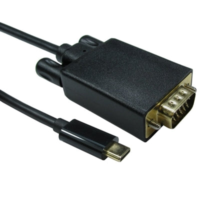 USB-C to VGA 1080P 60HZ 1 Meter Black Data Cable