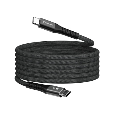 Verbatim Sync & Charge USB-C to USB-C 60W Magnetic Cable 120cm Black, Supports PD 3.0 and QC 3.0