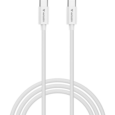 Verbatim Essentials Sync & Charge 3m USB-C to C Cable, 100W PD, 480Mbps, USB Power Delivery 3.0 Supports Up To 100W Fast Charging