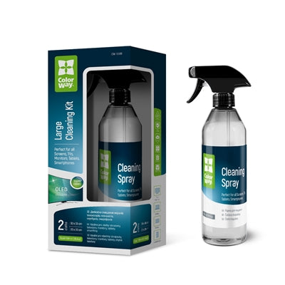 ColorWay Large Electronics Kit Includes 550ml Cleaning Liquid, 1 x Microfiber Cloth & 1 x Glass Cloth