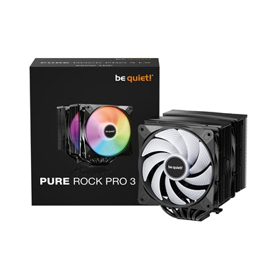 be quiet! Pure Rock Pro 3 LX CPU Cooler, Universal Socket, 2 x Light Wings Fans, 2000RPM, only 34.8dB(A) at maximum fan speed, 250W TDP, 3-year manufacturer's warranty