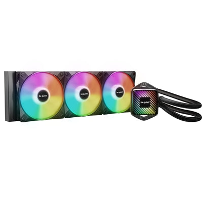 be quiet! Pure Loop 3 LX Liquid CPU Cooler, Universal Socket, 360mm Radiator, 3 x Light Wings LX PWM High Speed, Stylish ARGB cooling block featuring 10 included lighting foils, 3-year manufacurer's warranty.