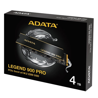 Adata Legend (SLEG-900P-4TCS) 900 PRO PCIe Gen4 x4 M.2 2280 Solid State Drive, R/W speed up to 7,400/6,500 MB/s, 5-year limited warranty