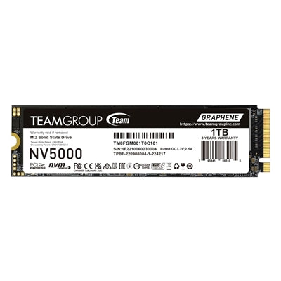 Team NV5000 (TM8FGM001T0C101) 1TB M.2 Interface, PCIe Gen4x4 with NVMe, 2280, Read 5000MB/s, Write 3000MB/s, 3 Year Warranty