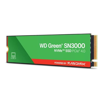 WD Green SN3000 (WDS200T4G0E-00CPS0) 2TB NVMe SSD, M.2 Interface, PCIe Gen4, 2280, Read 5000MB/s, Write 4200MB/s, 3 Year Limited Warranty