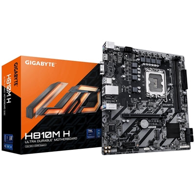 Gigabyte H810M H Intel 1851 Socket Motherboard, Micro-ATX, 2x DDR5 Slots, 1x M.2 Socket, GbE LAN, 1x D-Sub / 1x HDMI Port