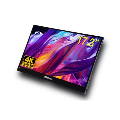 Verbatim (32239) Portable 17.3 Inch Touchscreen Monitor 4K UHD ALU, HDMI, 2x USB-C