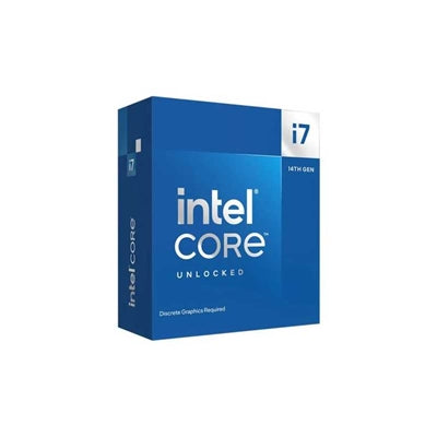 Intel Core i7 14700KF 20 Core Processor, 28 Threads, 2.5GHz up to 5.6GHz Turbo Raptor Lake Socket LGA 1700 33MB Cache, 125W, Maximum Turbo Power 253W, No Graphics, No Cooler