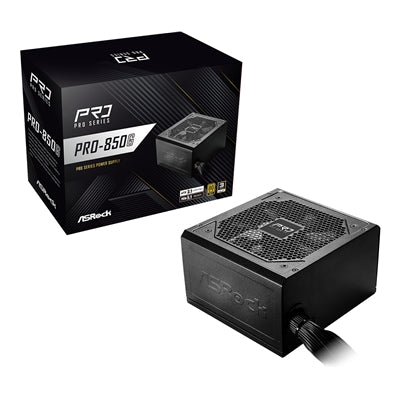 ASRock PRO-850G 850W ATX Power Supply Unit, 80 Plus Gold Certified, 120mm Silent Cooling Fan, High Efficiency PSU