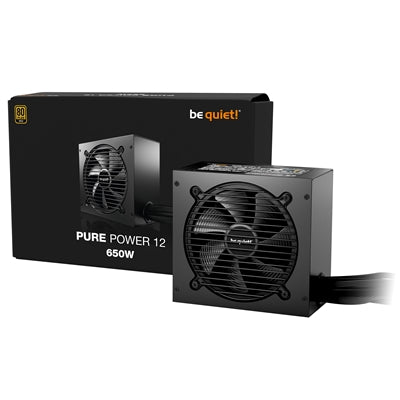 be quiet! 650W PURE POWER 12, 80 PLUS Gold, ATX 3.1 compliant and PCIe 5.1 compatible,10-year manufacturer's warranty