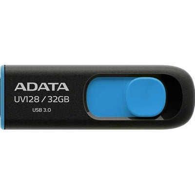 Adata UV128 32GB USB 3.2 Gen 1 Flash Drive, Black and Blue