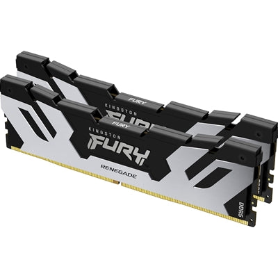 Kingston FURY Renegade KF564C32RSK2-64 64GB (2x 32GB) DIMM System Memory, 6400MHz, DDR5, CL32, Silver, Intel XMP