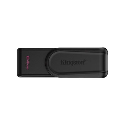 Kingston DataTraveler Exodia S DTXS/64GB USB Flash Drive, 64GB, USB 3.2, Black, Swivel Cap Design