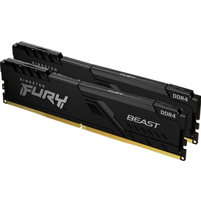 Kingston FURY Beast 16GB (2 x 8GB) 2666MHz DDR4 DIMM System Memory Black Heatsink