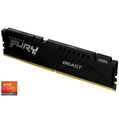 Kingston FURY Beast KF556C36BBE-16 16GB (1x 16GB) DIMM System Memory, 5600MHz, DDR5, CL36, Black, Intel XMP, AMD EXPO