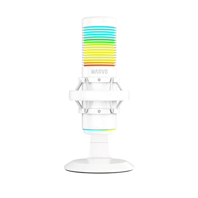 Marvo Scorpion MIC-07 Blast 60 USB RGB Noise Cancelling Wired Gaming Microphone (White)
