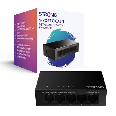 Strong SW5000MUK 5 Port Gigabit Switch (Metal)