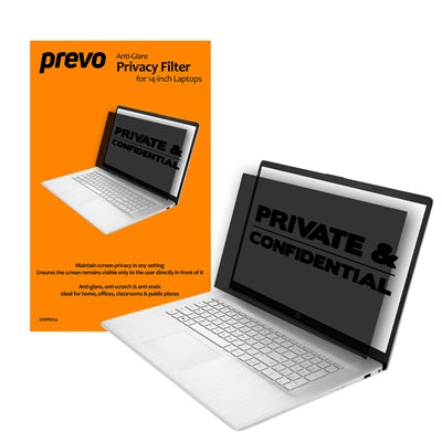 prevo 14-Inch Laptop Privacy Screen/ Privacy Filter, Anti-Glare, Anti-Peep, Anti-Static, Blackout
