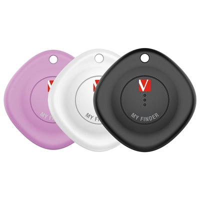 Verbatim MYF-03 My Finder Bluetooth Item Finder 3 Pack Black /White / Purple