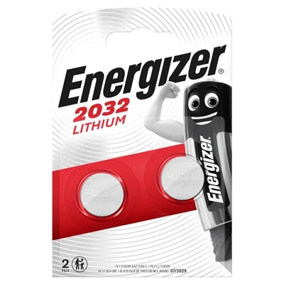 Energizer Lithium Pack of 2 Coin Cell CR2032 Batteries