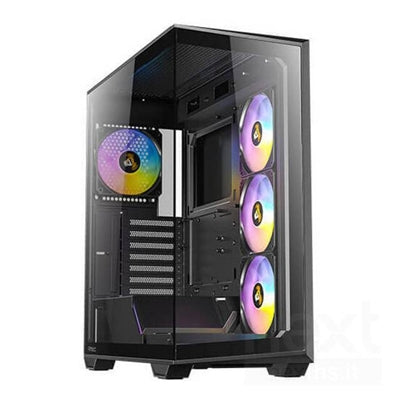 ANTEC Constellation C3 Black ARGB Case, 270&apos; Full-view tempered glass, Dual Chamber, Tool-Free Design, 4 x ARGB PWM fans with built-in fan controller, ATX, Micro-ATX, ITX