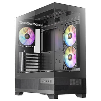 ANTEC CX700 Mid Tower Gaming Case, Black, 270 Full-view tempered glass, 6x 120mm RGB fans, 1x USB 3.0 / 1x USB Type-C, ATX, Micro ATX, ITX