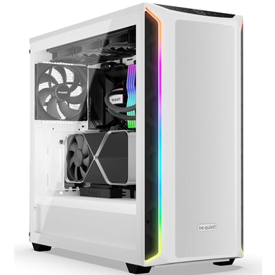 be quiet! Shadow Base 800 DX, ARGB, White, Mid Tower w/ Tempered Glass Window, 3x 140mm Fans, USB 3.2 Gen2,E-ATX/ATX/mATX/mITX