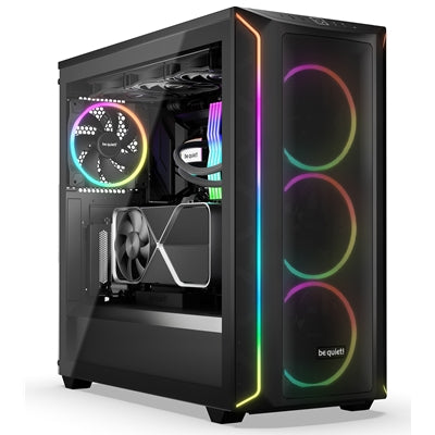 be quiet! BGW63 Shadow Base 800 FX  Mid Tower Gaming Case, 1 x USB Type-C / 1 x USB 3.2, Tinted and Tempered Glass Side Window Panel, Air-permeable Front and Top Cover, 4 x Pre-Installed ARGB LED Fans, E-ATX / ATX / M-ATX / Mini-ITX Compatible