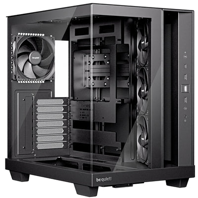 be quiet! Light Base 500 BGW83 Mid-Tower Case, Tempered Glass, 4x 120mm PWM Fans, High-Airflow ATX Case, USB-C, 360mm Radiator Support, Vertical GPU Mount, Black