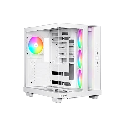 be quiet! Light Base 500 LX BGW86 White Mid-Tower Case, Tempered Glass, 4x ARGB Light Wings LX Fans, High Airflow ATX Case, USB-C 10 Gbps, 400 mm GPU Support, Vertical GPU Mount