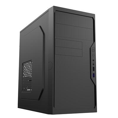 CiT Work Micro-ATX PC Case with USB 3.0, HD Audio, and Efficient Cooling. Compact Steel Design for Home and Office Builds