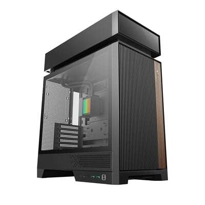 DeepCool CL6600 ARGB Modular Split-Chamber Mid-Tower ATX Case, Tempered Glass Panels,  Pre-installed 360mm ARGB Liquid Cooler, 2 x FL12R  SE ARGB Fans, USB 3.0, Mini-ITX/Mico-ATX/ATX, Black