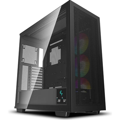 DeepCool Morpheus Case, Gaming, Black, Full Tower, 4 x USB 3.0 / 1 x USB Type-C, Tempered Glass Side Window Panel, 1x 420mm ARGB side fan, Mini-ITX / M-ATX / ATX / E-ATX