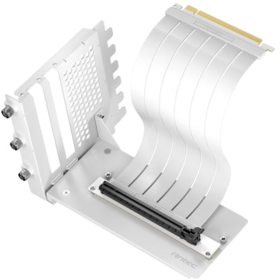 Antec RTX50 PCIe 5.0 Riser Cable with 90-Degree Bracket Mount, White, for Vertical Graphics Card Mounting