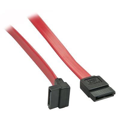 Lindy 33352 0.7m SATA (7 Pin) to 90 Deg SATA (7 Pin) Cable - Red/Black