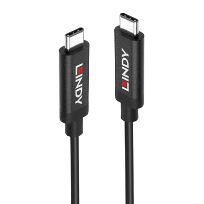 LINDY 43308 5m Active USB 3.2 Gen 2 C/C Cable, Data transfer rates up to 10Gbps, Supports video resolutions up to UHD 8K 7680x4320@60Hz including 4K 4096x2160@120Hz, 2 year warranty
