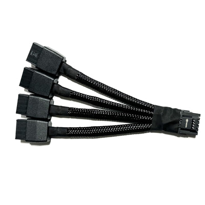 Replacement 12VHPWR 12+4Pin PCIe 5.0 to 4x8Pin (6+2P) Power Cable 10 cm Braided