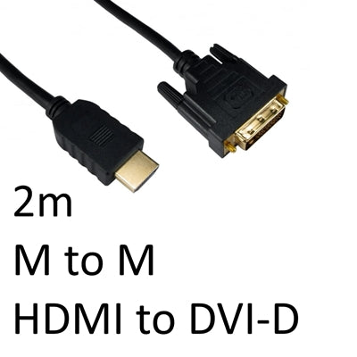 HDMI 1.4 (M) to DVI-D (M) 2m Black OEM Display Cable