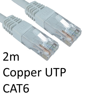 RJ45 (M) to RJ45 (M) CAT6 2m White OEM Moulded Boot Copper UTP Network Cable