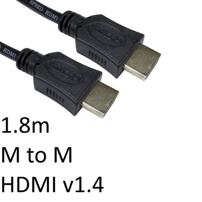 HDMI 1.4 (M) to HDMI 1.4 (M) 1.8m Black OEM Display Cable