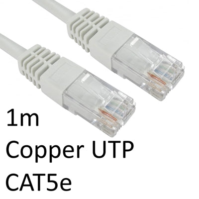 RJ45 (M) to RJ45 (M) CAT5e 1m White OEM Moulded Boot Copper UTP Network Cable